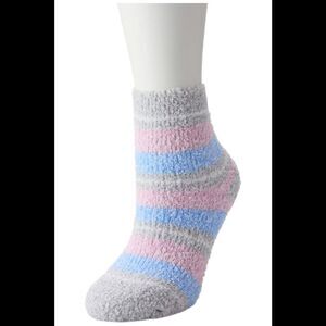 Shine Women's Cozy Slipper Socks Marbled Stripes